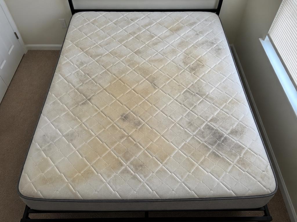Mattress before cleaning